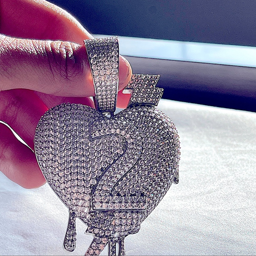 Cuban link pendant heart-2 “fake” that doesn’t rust